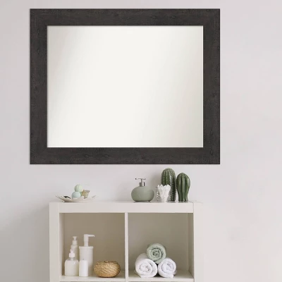 Amanti Art Rustic Plank Espresso Bathroom Wall Mirror - 34" x 28" 8 Amanti Art Rustic Plank Espresso Bathroom Wall Mirror - 34" x 28" - Image 6