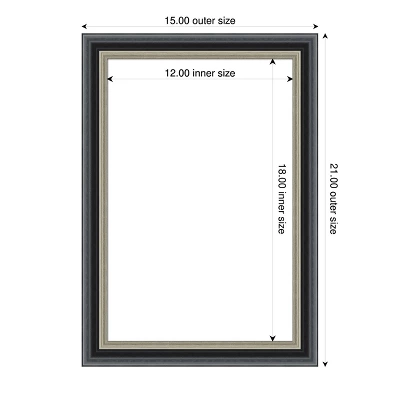 Amanti Art Theo Black Silver Framed Magnetic Dry Erase Board 6 Amanti Art Theo Black Silver Framed Magnetic Dry Erase Board - Image 4