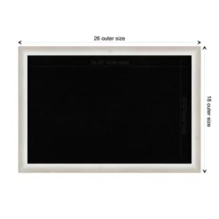 Amanti Art 26" x 18" Two Tone Silver Wood Framed Cork Bulletin Board -Amanti Art Shop GUEST feec3dee bb43 463f 9c5e c522bf72eb87