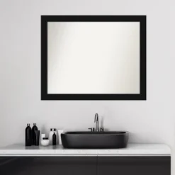 Amanti Art Avon Black Non-Beveled Bathroom Wall Mirror -Amanti Art Shop GUEST ff163ca8 8d0d 44b2 8729 a795f8b42f7b