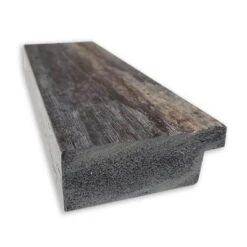 Amanti Art 42" x 31" Bark Rustic Char Narrow Bathroom Wall Mirror