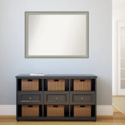 Amanti Art Elegant Brushed Pewter Narrow Wall Mirror - 41" x 30" 13 Amanti Art Elegant Brushed Pewter Narrow Wall Mirror - 41" x 30" -Amanti Art Shop GUEST ff8dfff0 8cd8 4b38 b327 4452586c800d