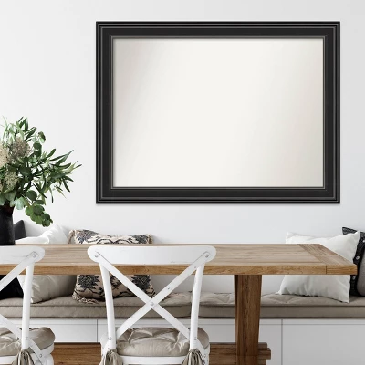 Amanti Art Ridge Black Wall Mirror - 44" x 33" Non-Beveled Large Decorative Mirror 8 Amanti Art Ridge Black Wall Mirror - 44" x 33" Non-Beveled Large Decorative Mirror - Image 6