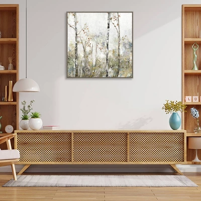 Amanti Art Soft Birch Forest II by Allison Pearce 30x30 Framed Canvas Wall Art 5 Amanti Art Soft Birch Forest II by Allison Pearce 30x30 Framed Canvas Wall Art - Image 3