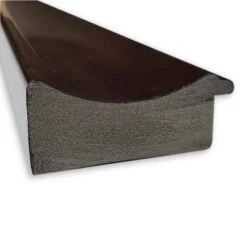 Amanti Art 41" x 29" Coffee Bean Brown Wall Mirror - Non-Beveled Designer Frame