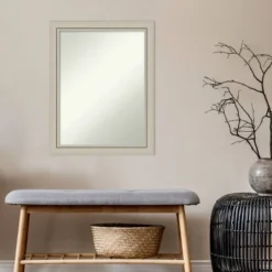 22" X 28" Non-Beveled Romano Silver Narrow Wood Wall Mirror - Amanti Art 14 22" X 28" Non-Beveled Romano Silver Narrow Wood Wall Mirror - Amanti Art -Amanti Art Shop GUEST fff143f2 f8ee 484c 8767 b0174a9ac082